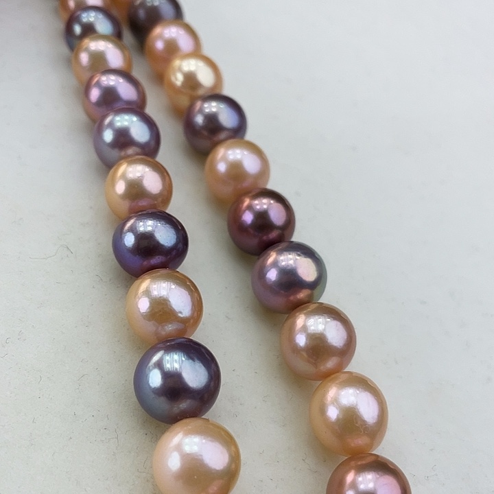 淡水珍珠颈饰银S925镶嵌11.12极光糖果高品