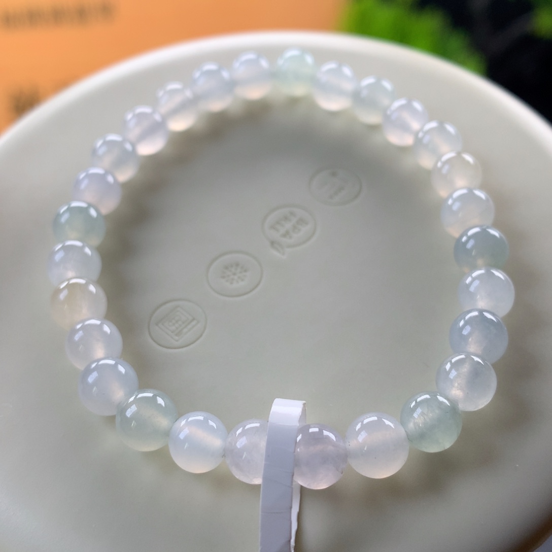 翡翠未镶嵌手链卡6.3