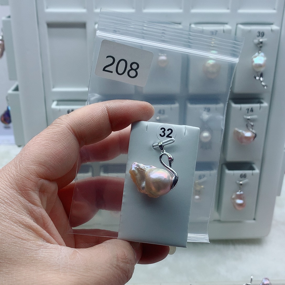 合金淡水珍珠吊坠(不含链)
