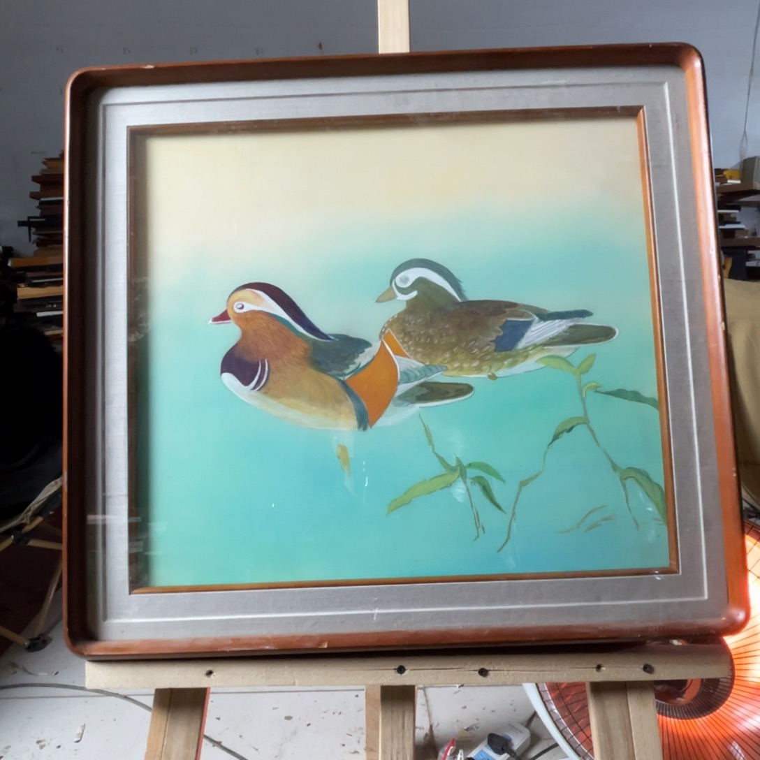 中古框画有些瑕疵看好下单不退不换