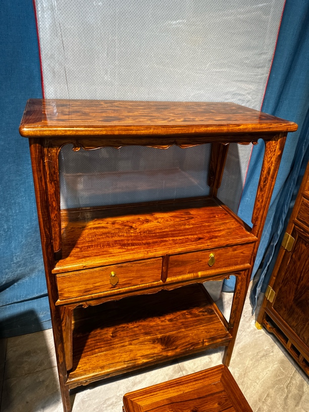 茶边柜螺穗木艺一物一拍