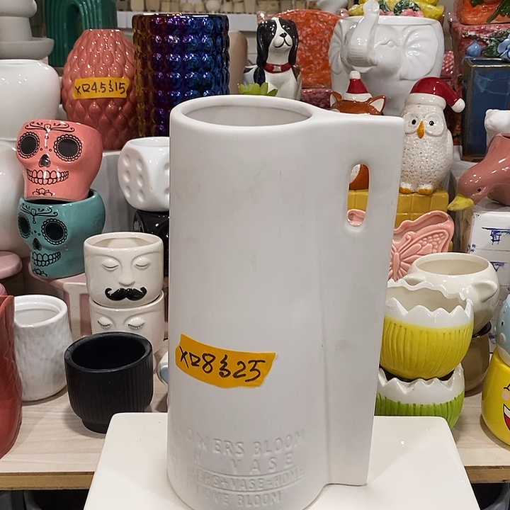 陶瓷花盆有孔 瑕疵介意勿拍