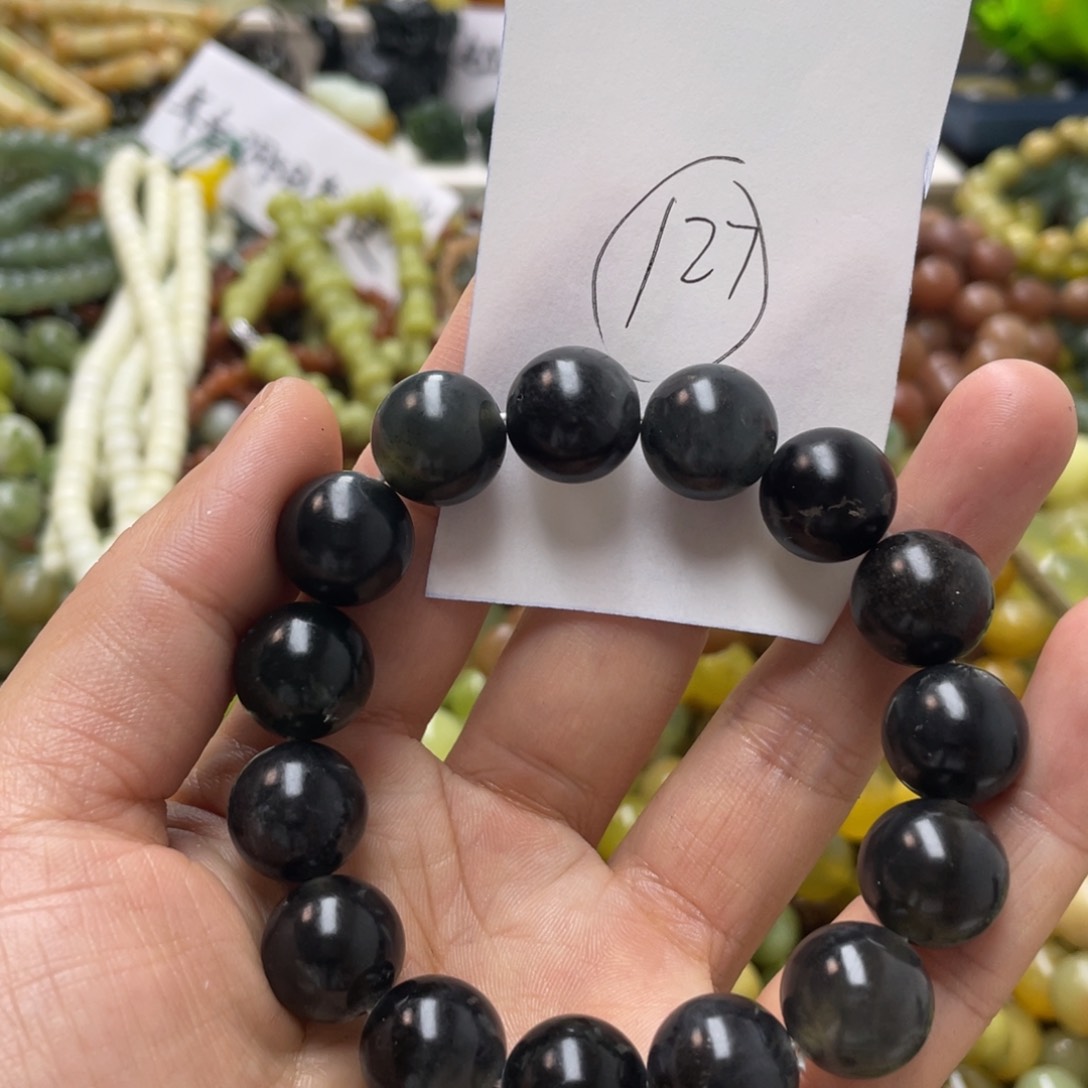 蛇纹石玉手链未镶嵌