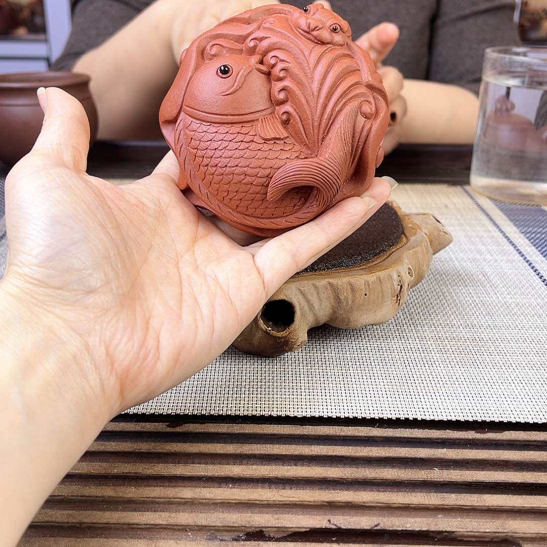 紫砂茶壶宜兴紫砂青水泥