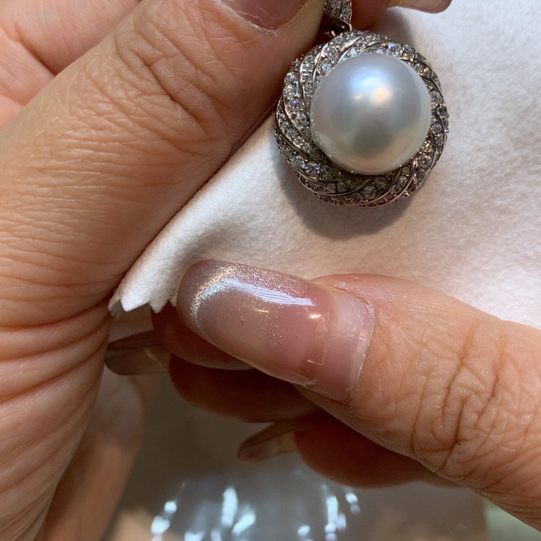 海水珍珠颈饰银S925镶嵌