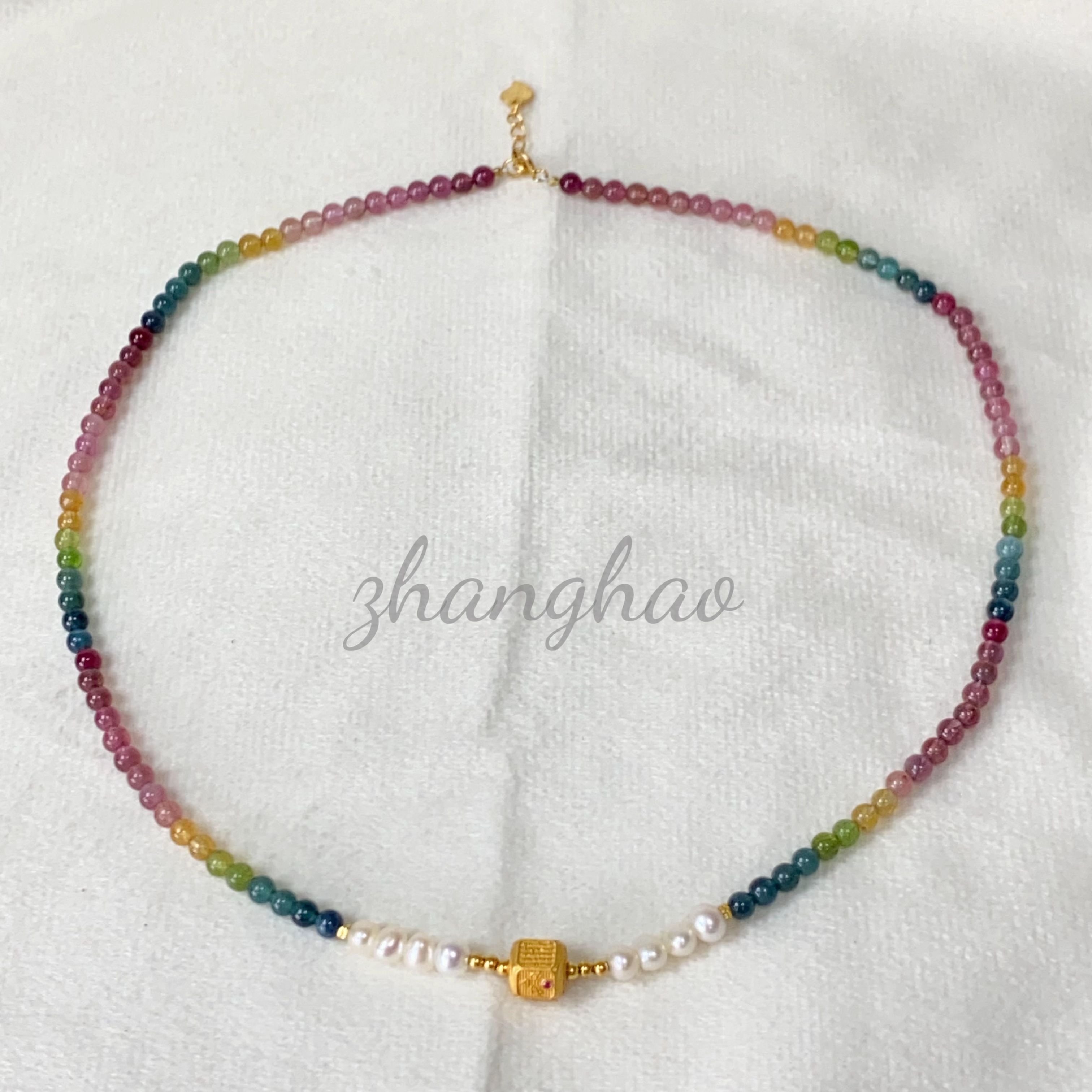 【星浩好物】碧玺DIY项链QT01L678【多样性发一件】3mm/7mm