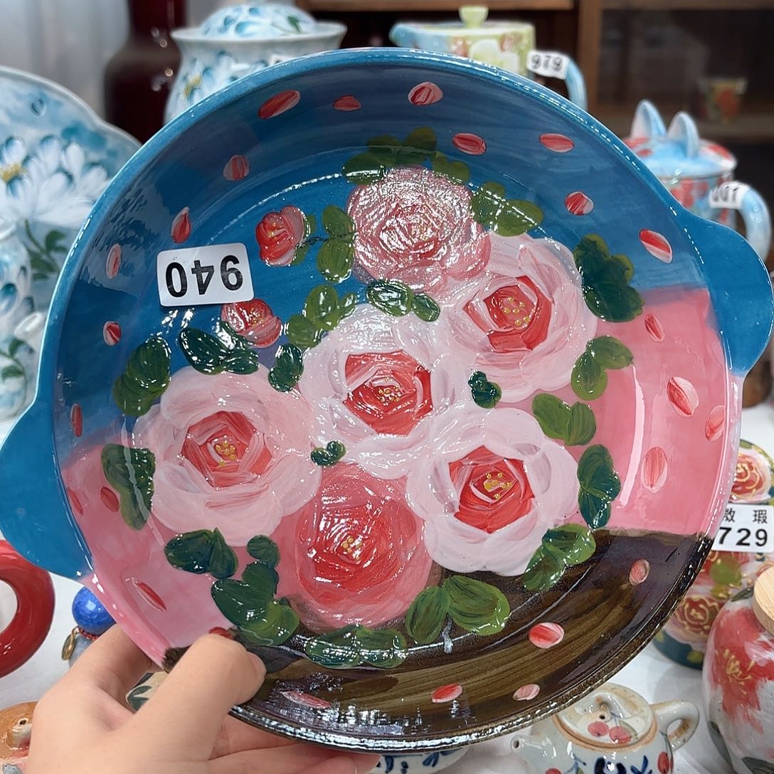 景德镇手绘高温釉下彩陶瓷茶具