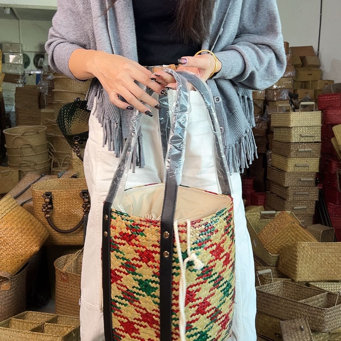 草编草编包/草编收纳盒带瑕疵