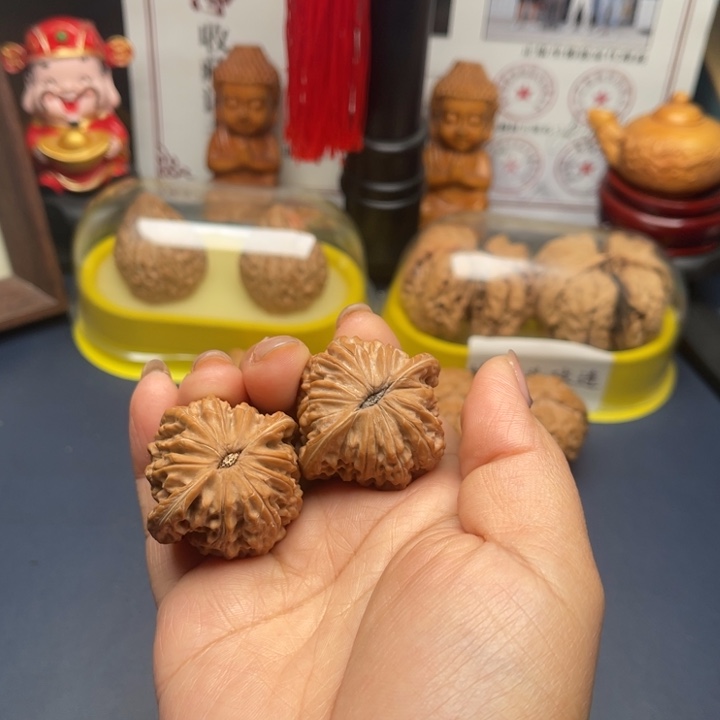 文玩核桃把件磨盘36