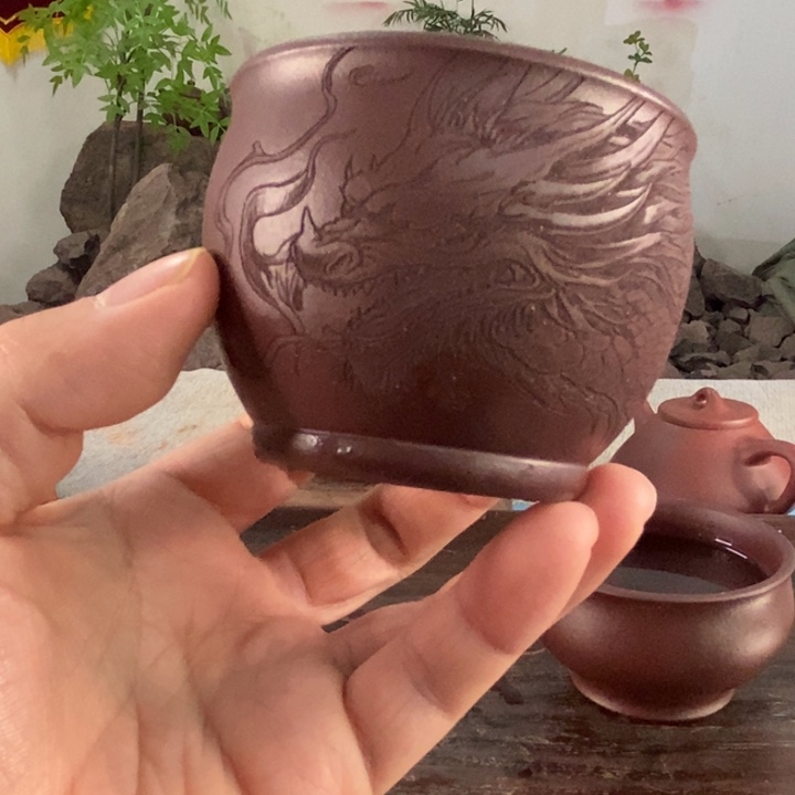 紫砂茶壶宜兴石红杯150