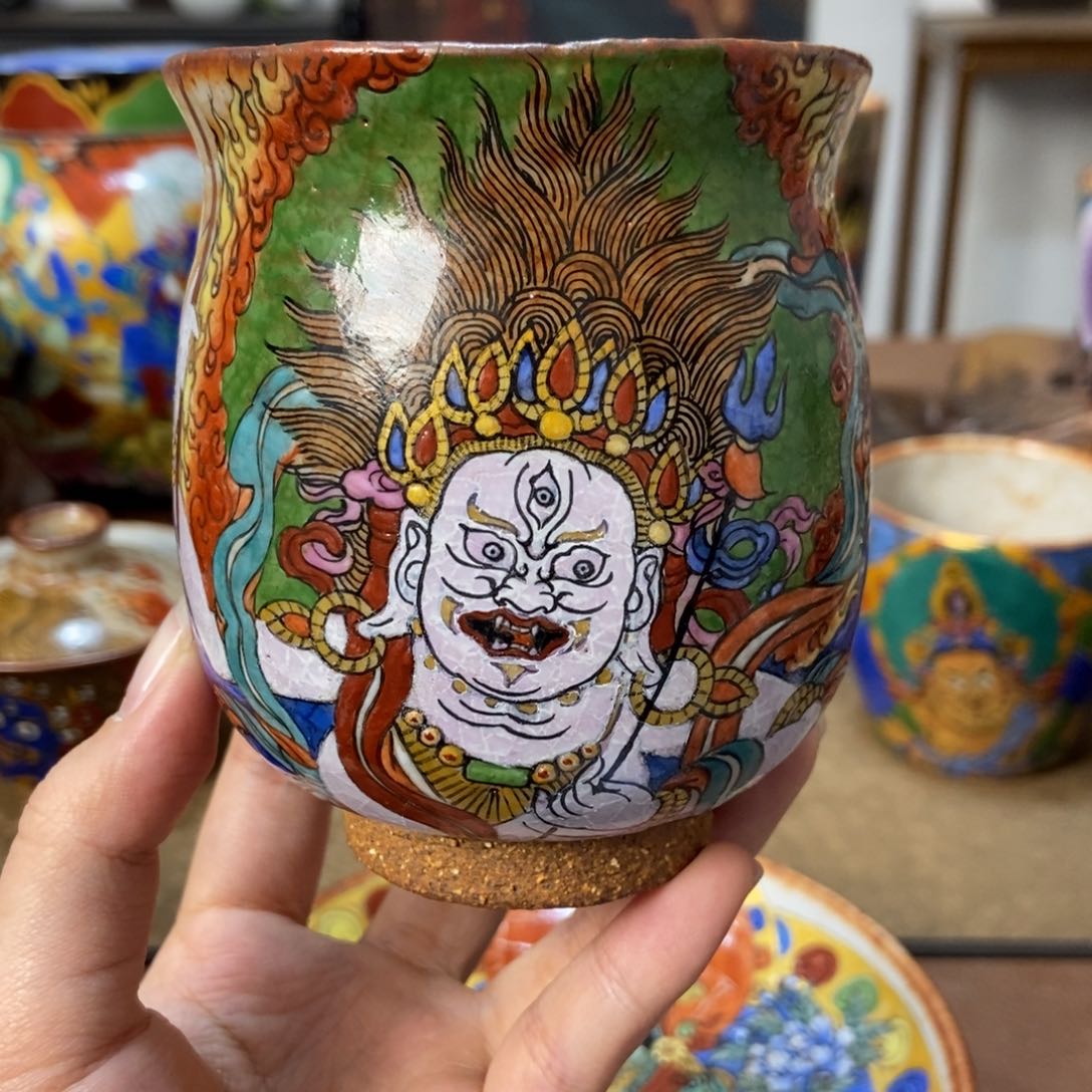 手工绘画白财神公道