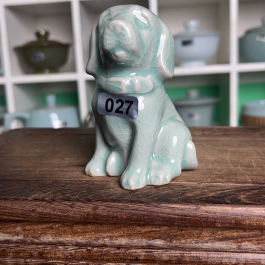 杯027微天青金毛旺财茶宠摆件微微瑕体验款