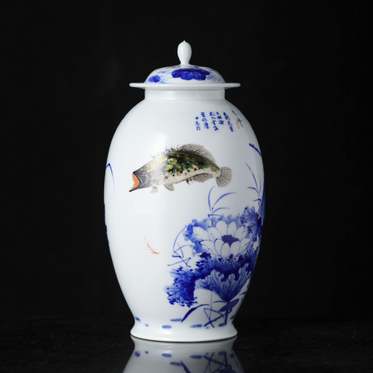 小桥窑-联名款和为贵橄榄茶罐-手绘陶瓷有差异