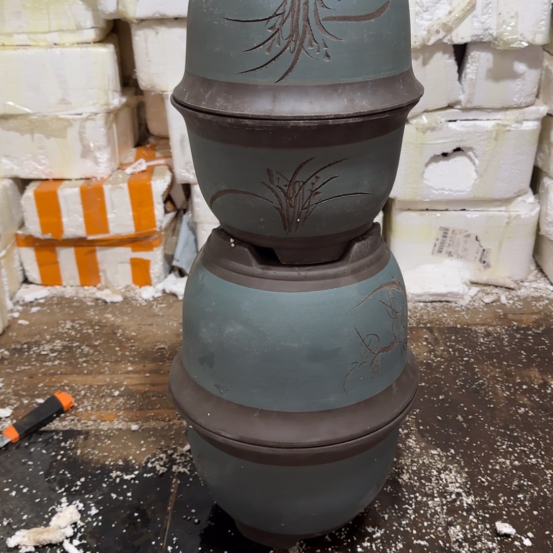 紫砂花盆口径18.12/14.10口径