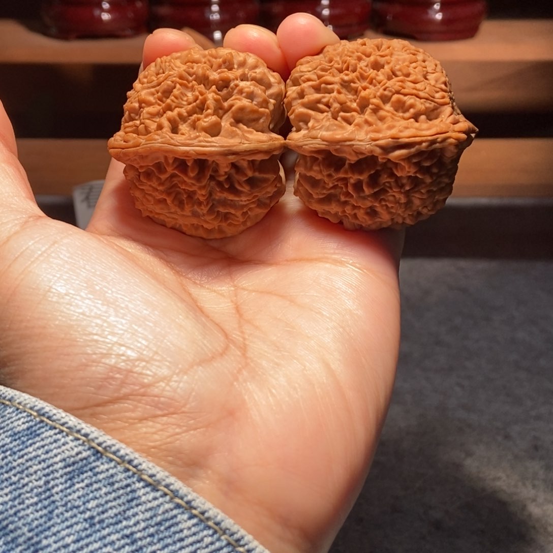 核桃手串/手链大**形42全品毕业满天星红皮