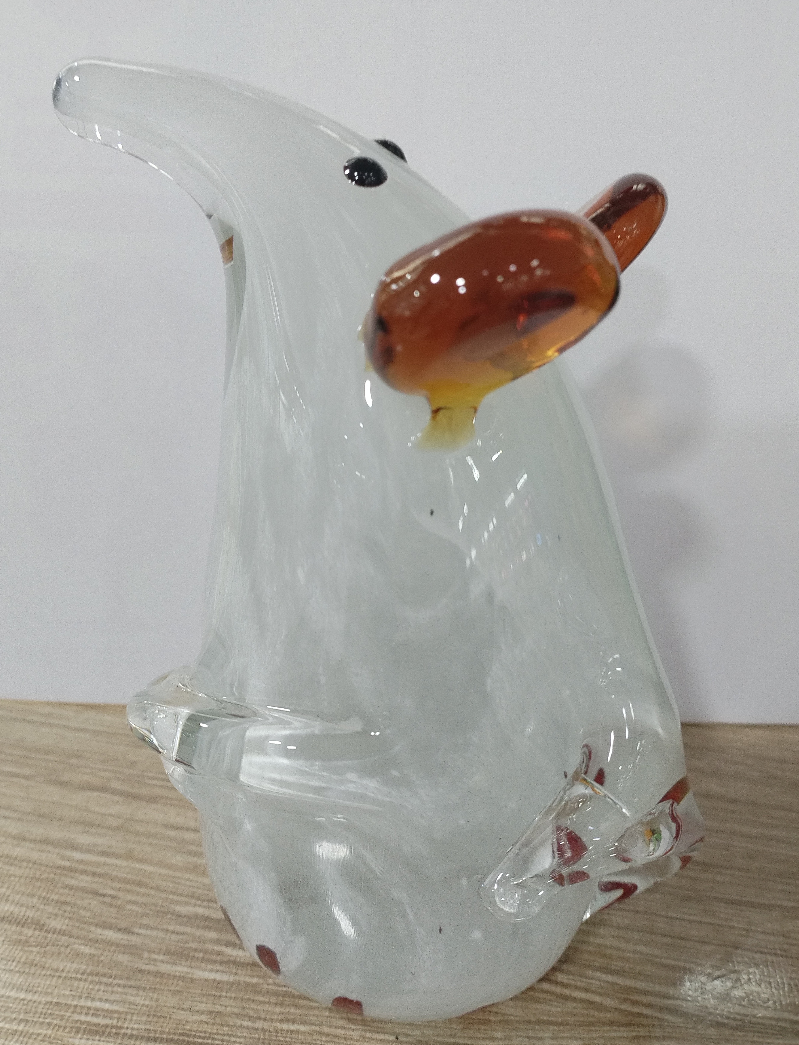 琉璃4号白色老鼠手工桌面摆件