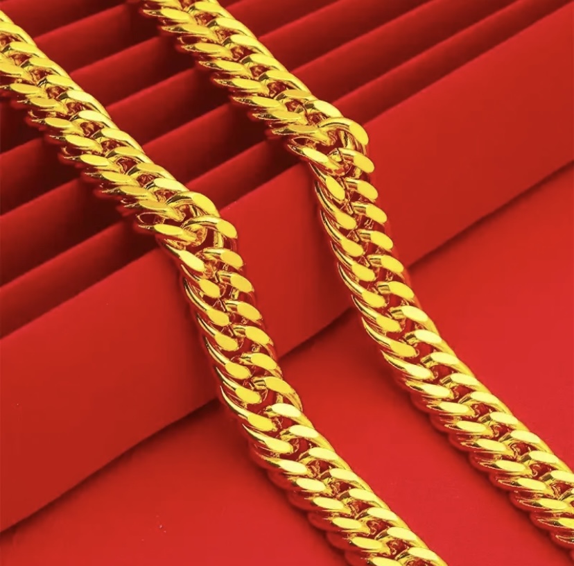 合金项链 合金项链【老板项链】经典大气时尚百搭素款金色