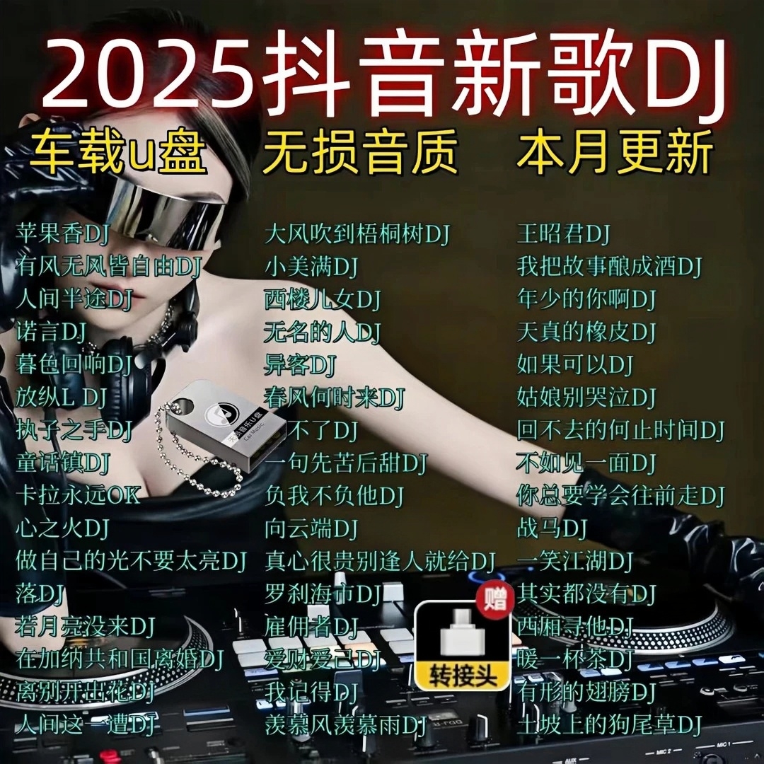 2025抖音全新流行DJ劲爆嗨曲音乐车载U盘无损高音质经典流行新歌