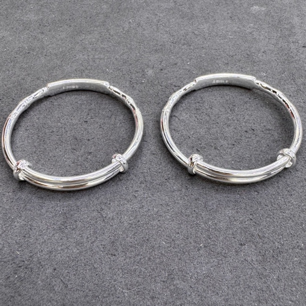 足银手镯 A309-足银吉言宝宝手镯一对24g