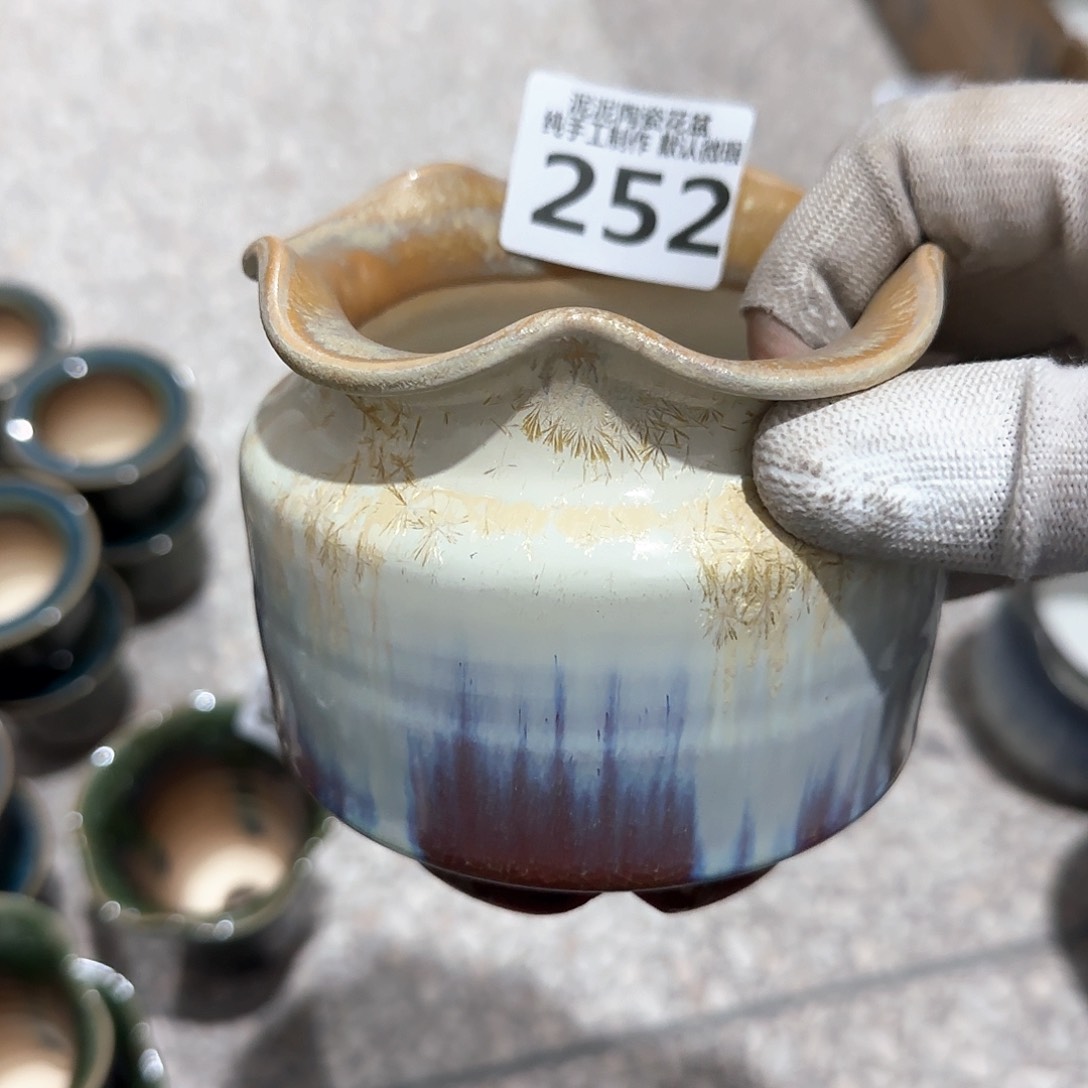 瓷片景德镇手工花盆