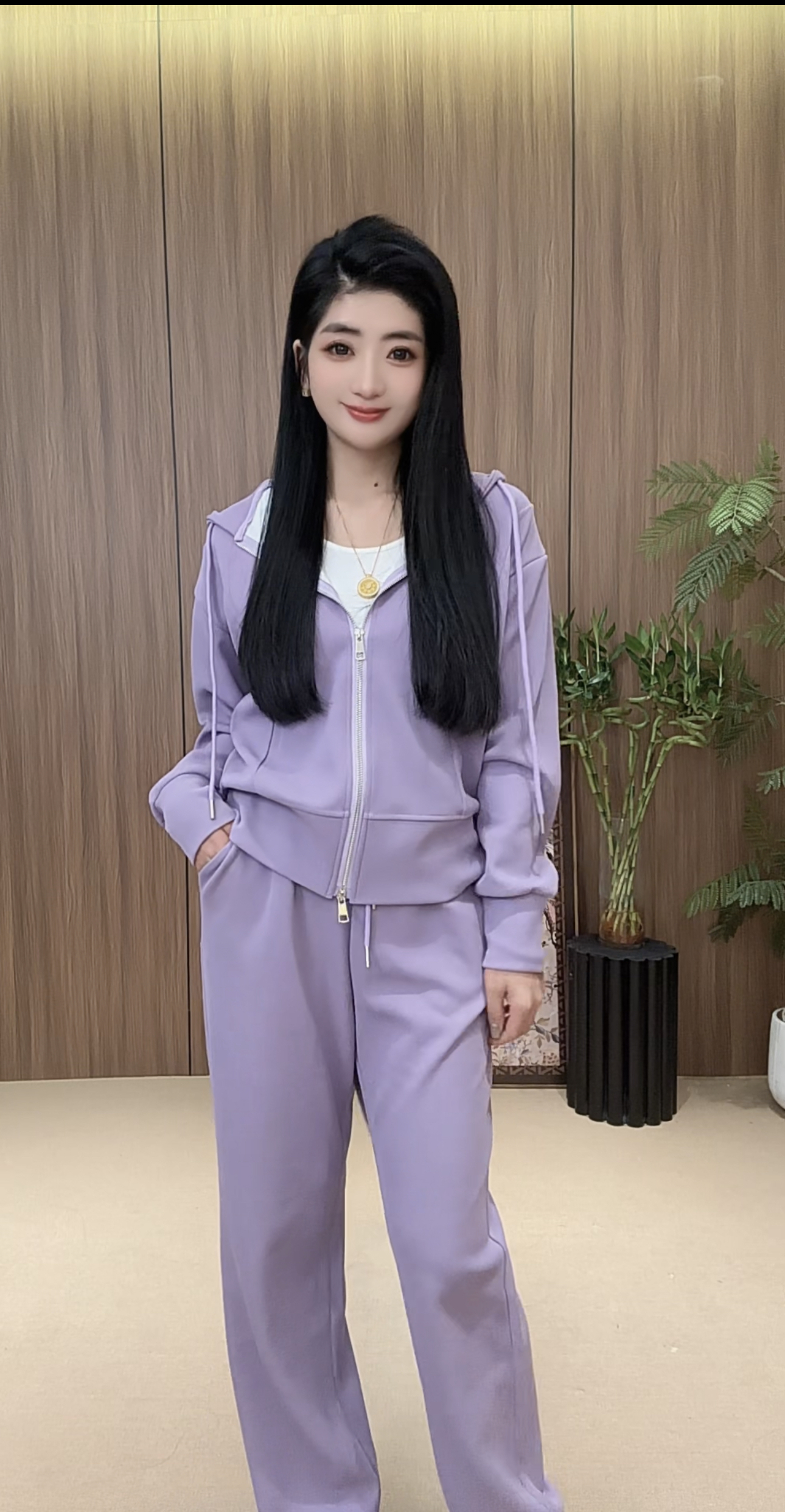 【玉儿】休闲运动套装连帽2509夏季长袖春季时尚显瘦休闲宽松