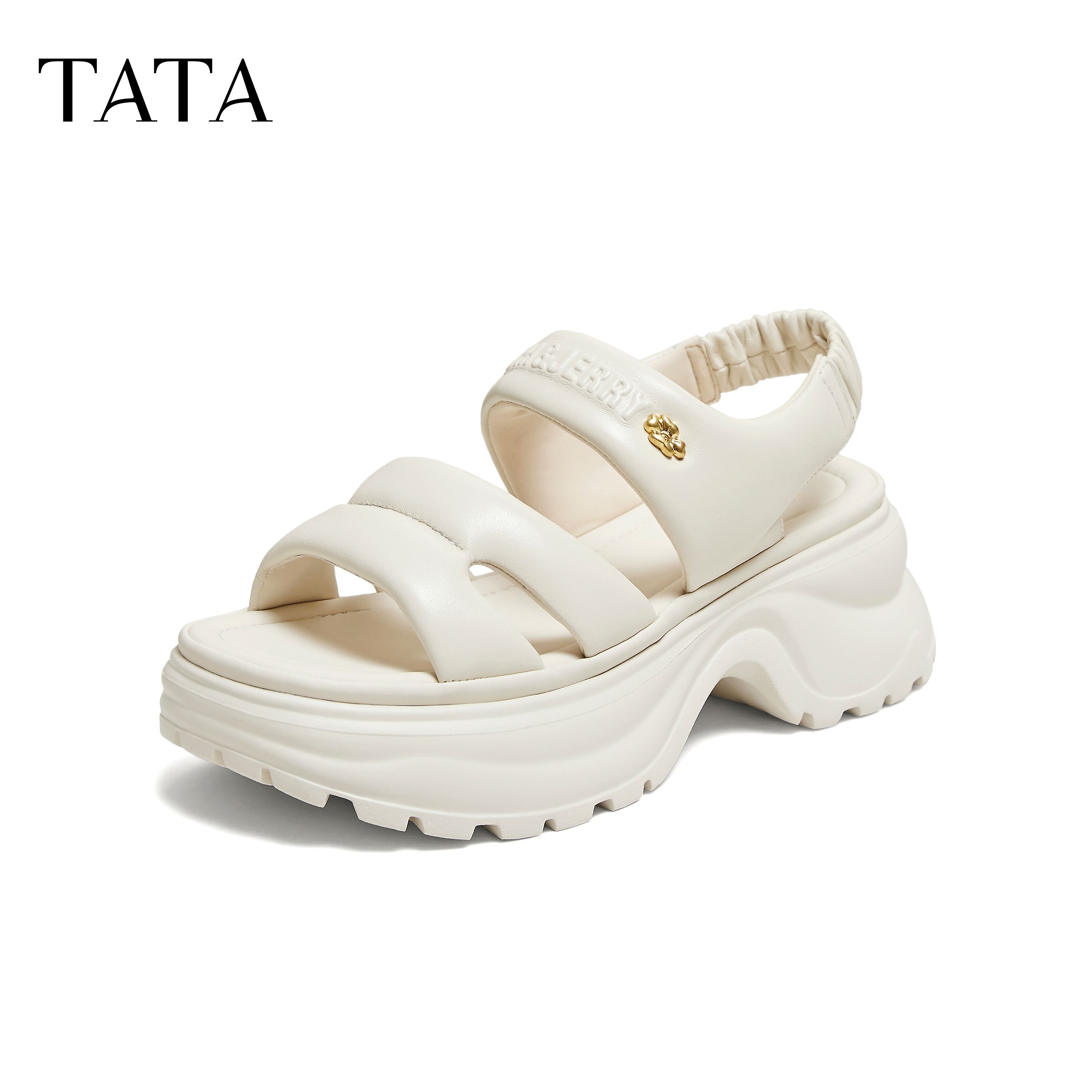 TATA/他她商场同款简约猫和老鼠联名休闲凉拖鞋7G317BL6/7G319BT6