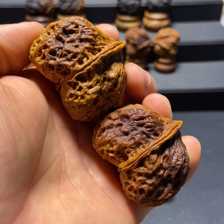 文玩核桃把件B梅花官座45mm