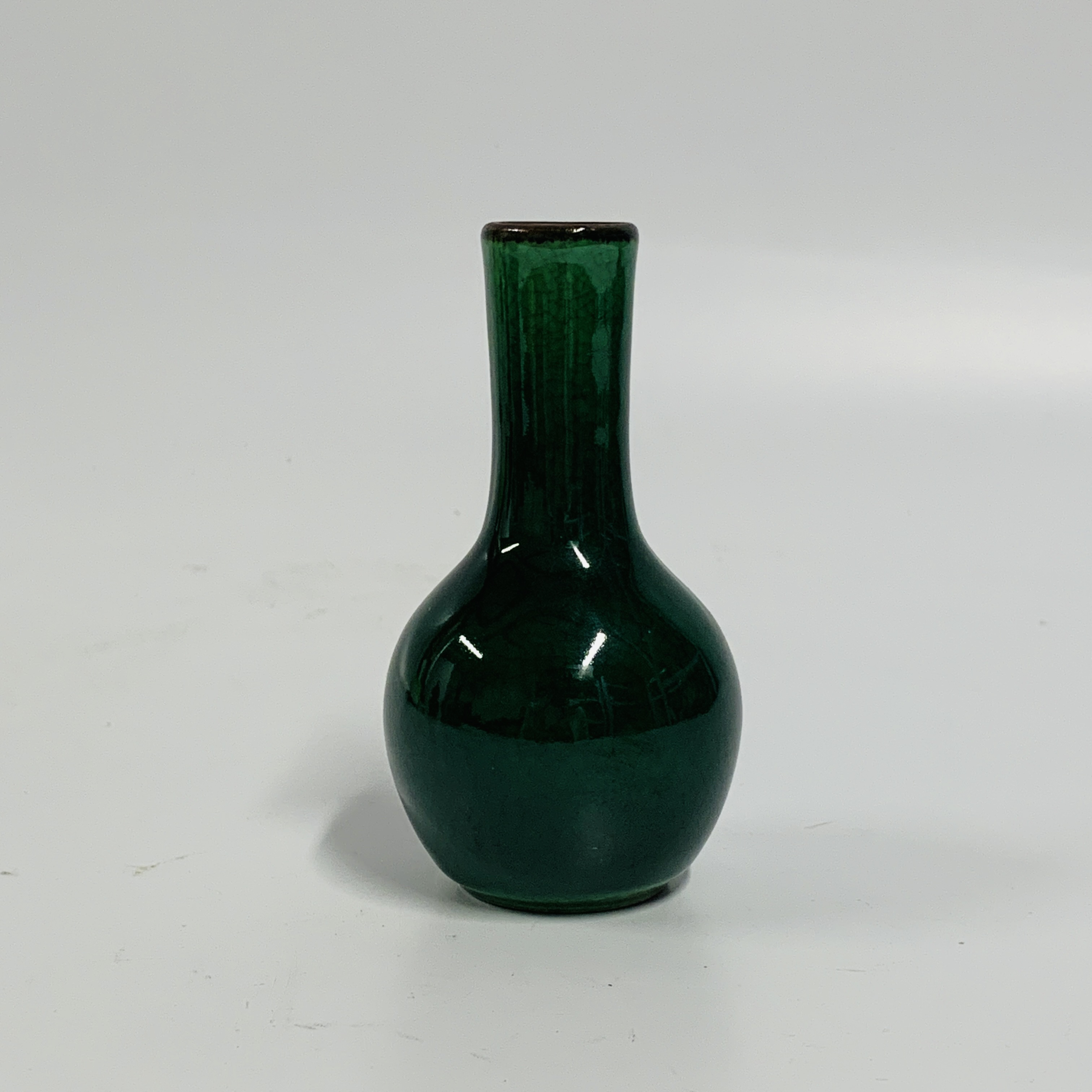 清晚期绿哥釉小天球瓶ZBM25ZBM0207043