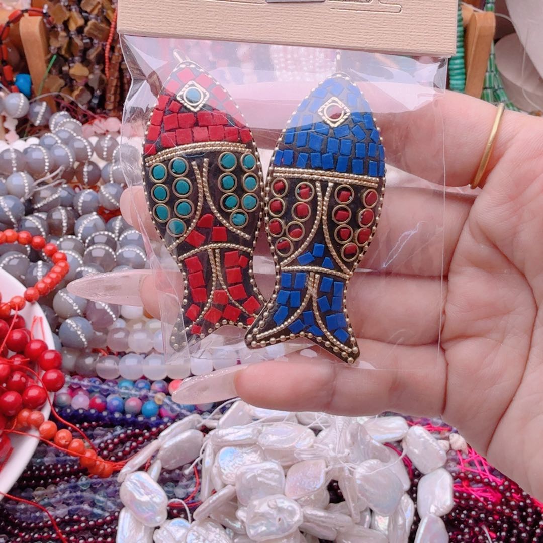 玛瑙/玉髓珠宝半成品未镶嵌配件一包