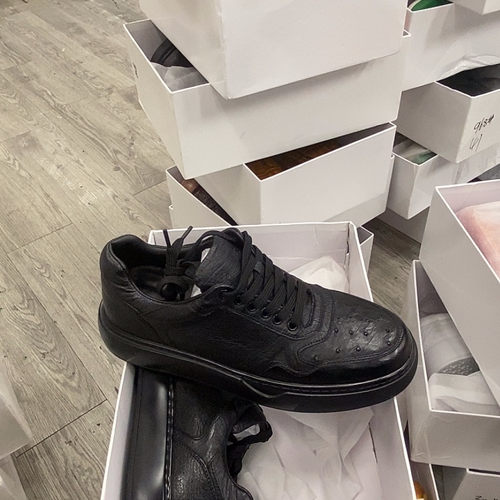 40码男士鸵鸟皮男鞋