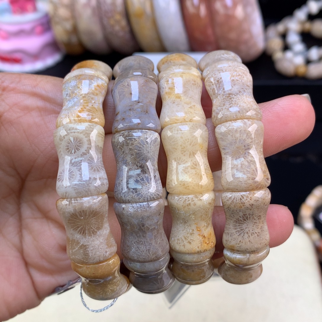 硅化珊瑚（珊瑚玉）未镶嵌吊坠(赠链)88漏44米一条可挑（8号）