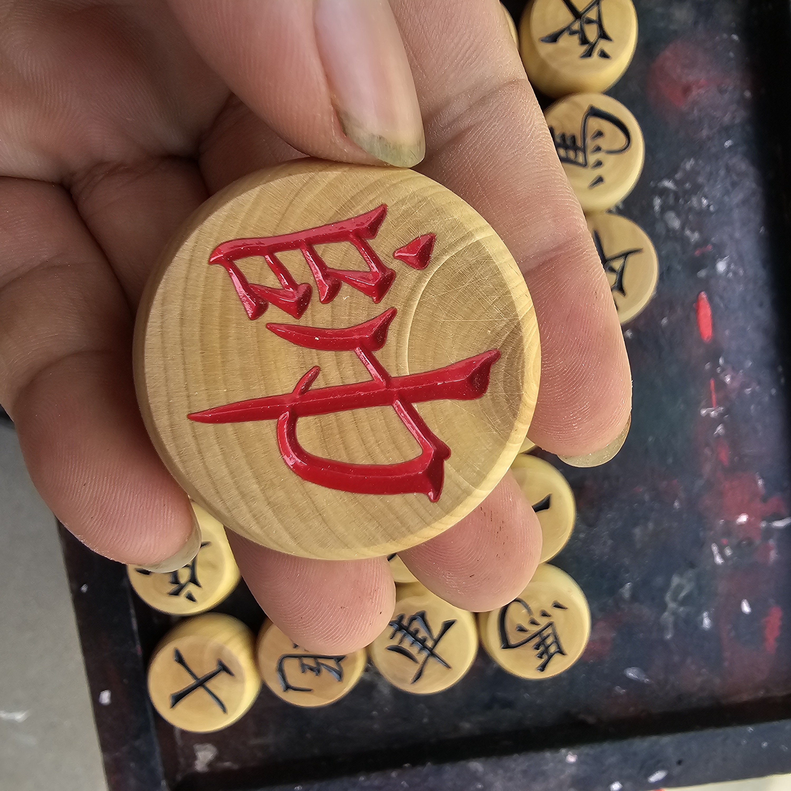 象棋加厚款40*21小叶黄杨木实物拍摄所见即所得