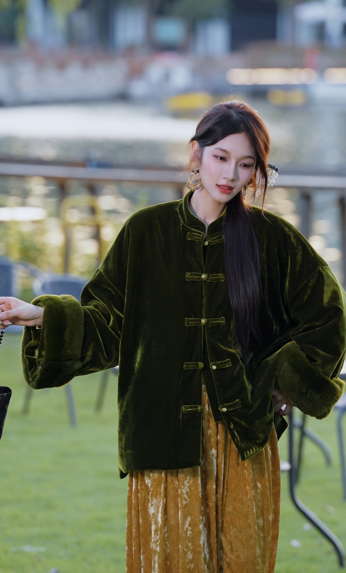 月畔湾【雪飘飘】新中式冬季重工加厚棉外套盘扣棉服