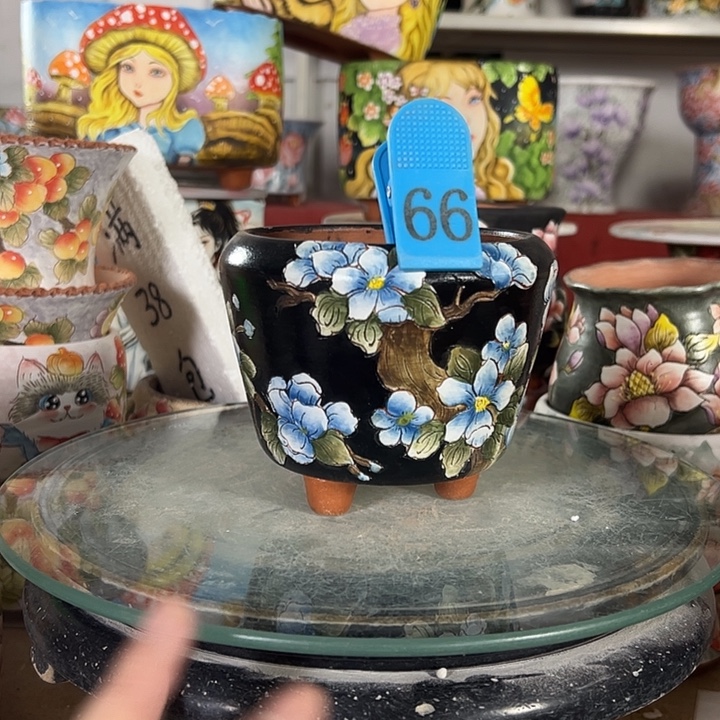 满38包邮 景德镇幸运花盆