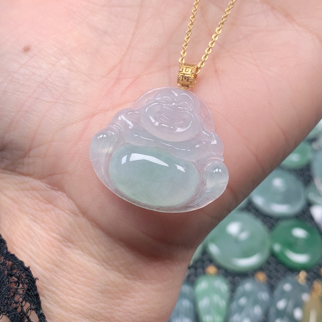 【闪购商品】翡翠吊坠(不含链)18K金镶嵌