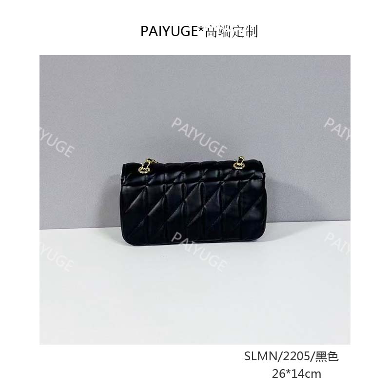 SLMN/2205/黑色 paiyuge高端订制女士手提单肩斜挎包2132