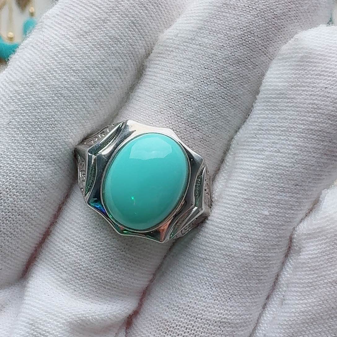 绿松石银S925镶嵌配饰