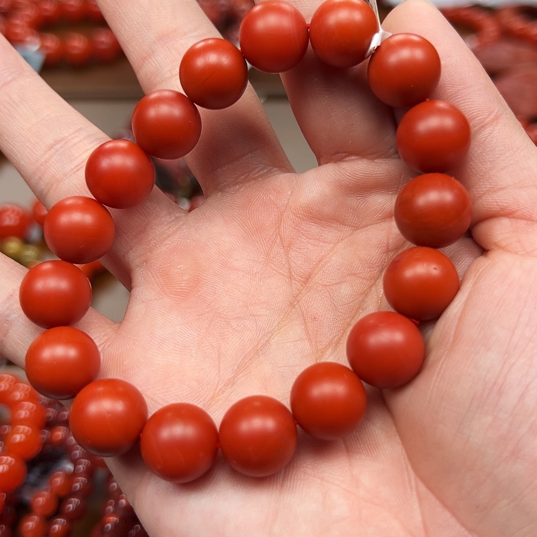 南红玛瑙未镶嵌手链