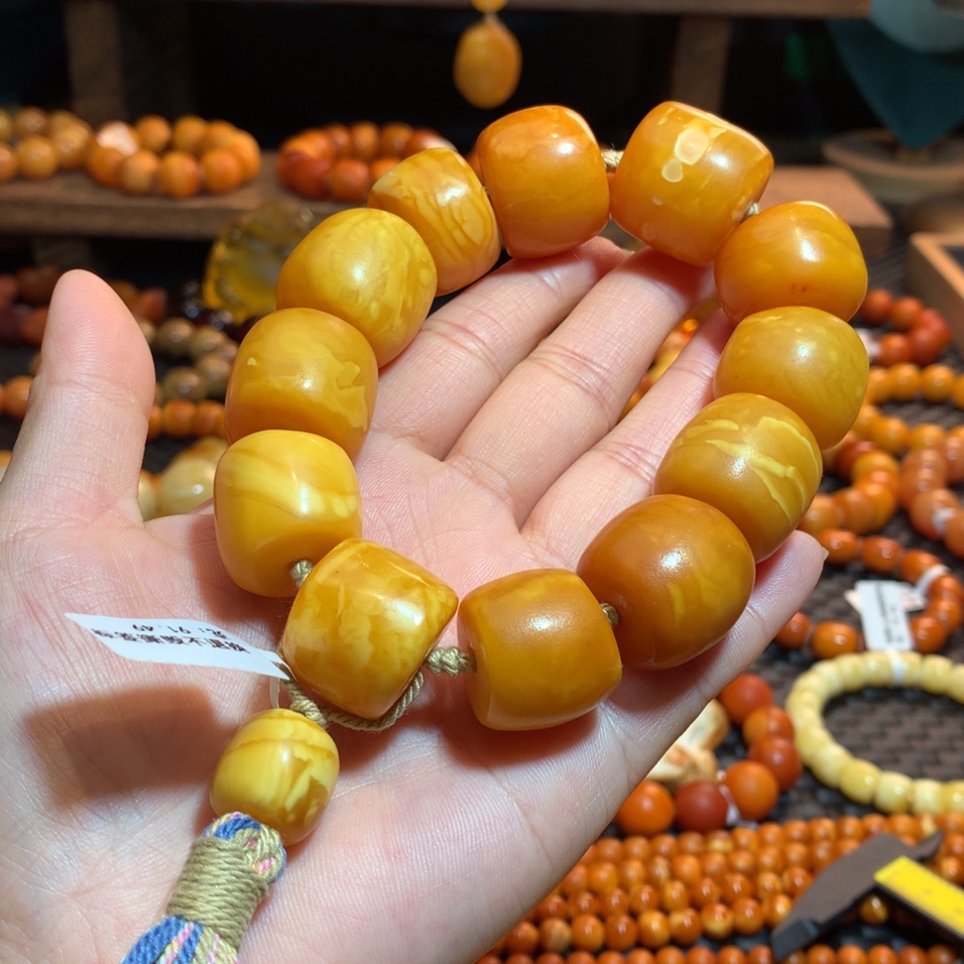 蜜蜡未镶嵌手串蜜蜡手串