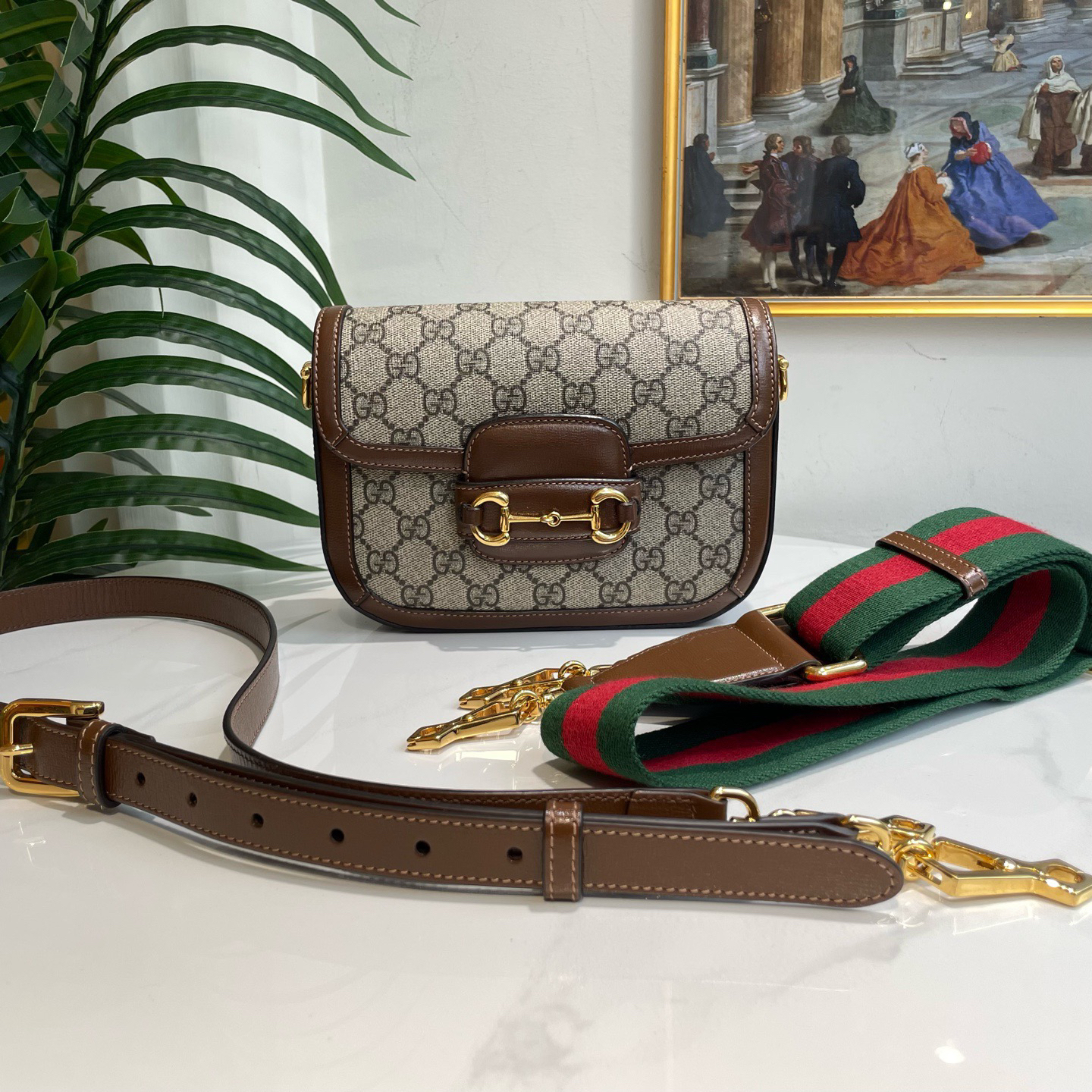 95新 GUCCI/古驰 多宝二奢/13218/mini1955马鞍