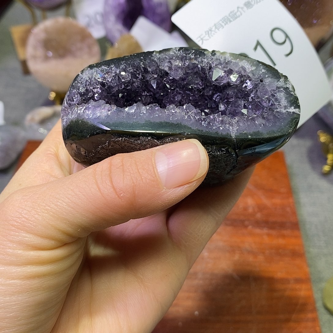 未镶嵌紫晶珠宝半成品