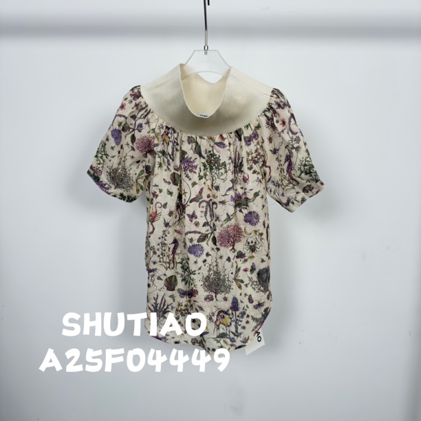 【SHUTIAO】2025夏季：新款小众设计款T恤A25F04449