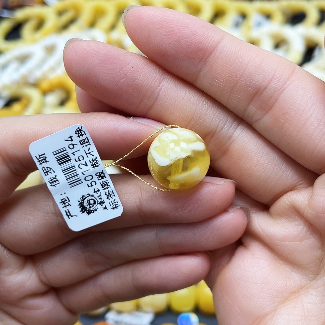 未镶嵌琥珀裸石圆珠15.1mm福利