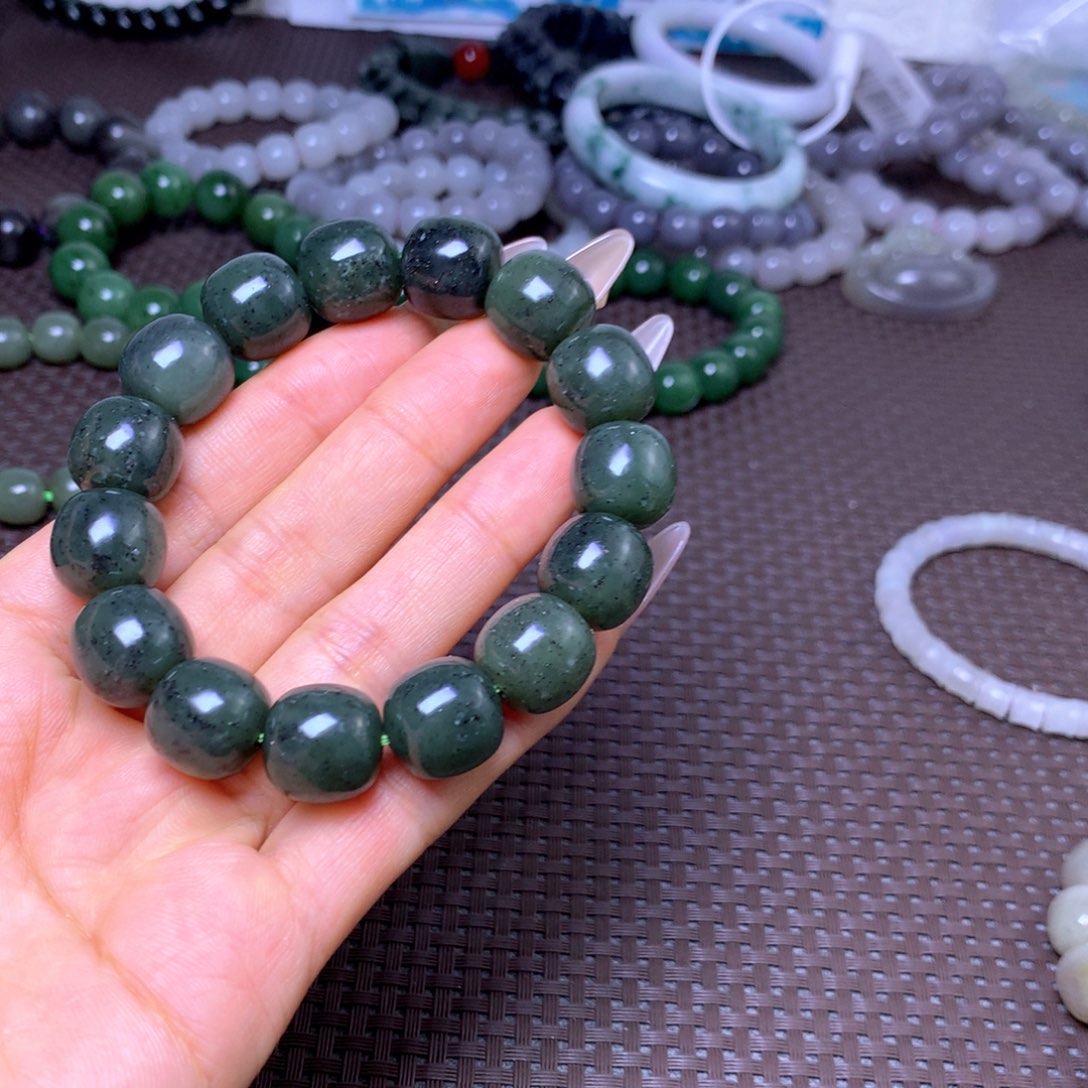 和田玉未镶嵌手串卡14