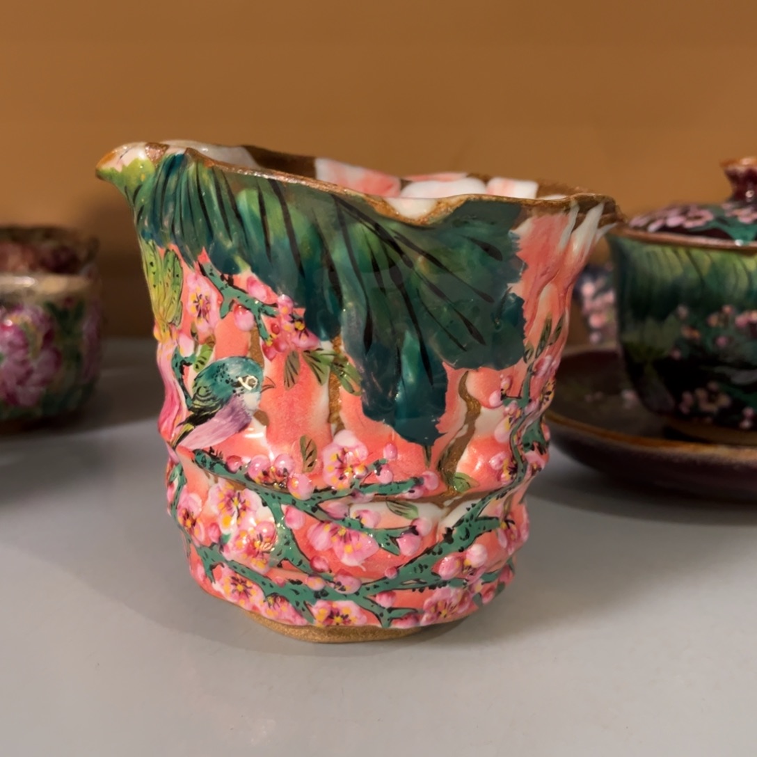 柴烧纯手工手绘陶瓷用****0