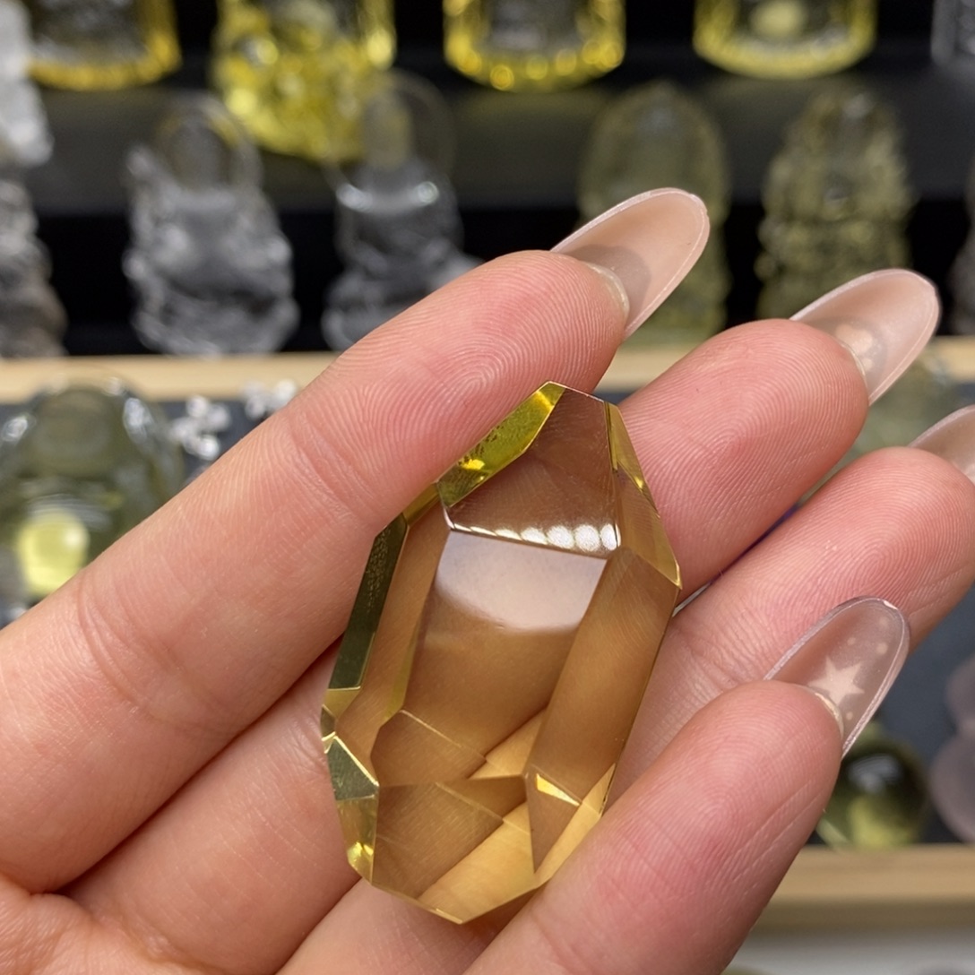 摩****水晶颈饰未镶嵌黄水吊坠