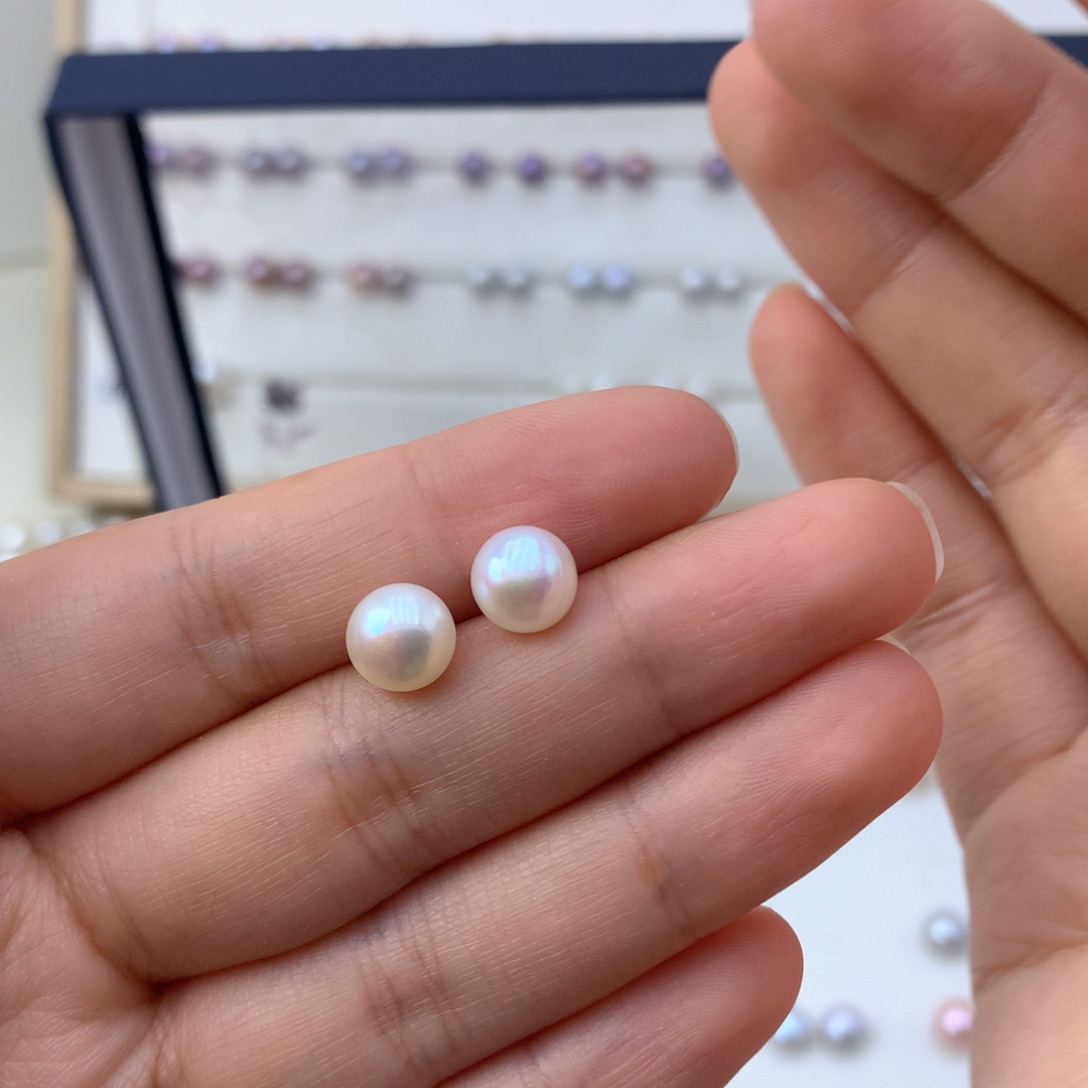 -***见合金耳饰淡水珍珠