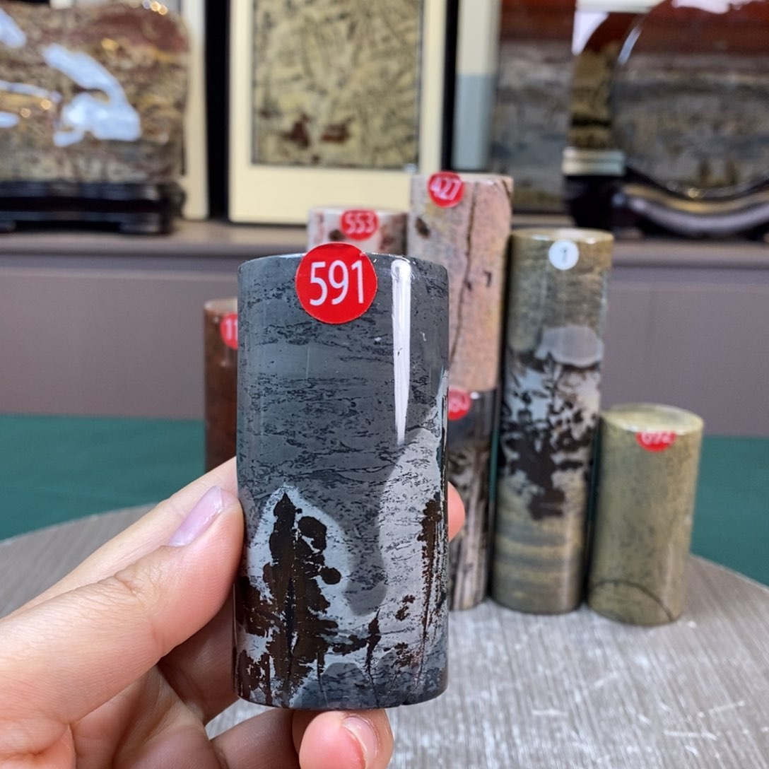 石材广西国画石草花石