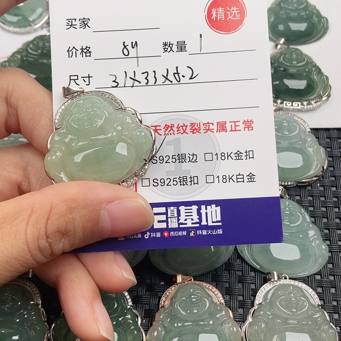 翡翠银S925镶嵌颈饰