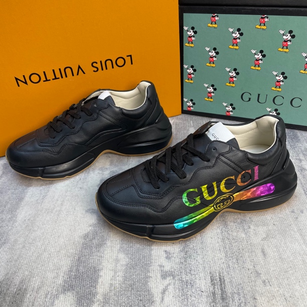 未使用 GUCCI/古驰 彩色腰带经典大lOGO老爹鞋/40码